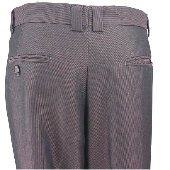 Vintage Mens Burgundy Suit (44L) FALCONE Notch Lapel Single Cuffed 80s Gangster - Picture 9 of 12